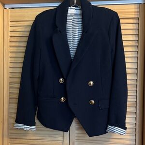bishop + young Navy Double-Breasted Blazer with Gold Buttons
